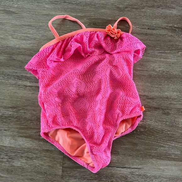 Pink Ruffled One-Piece Swimsuit - Picture 2 of 3